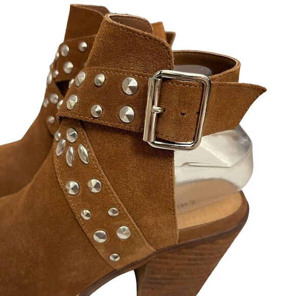 Chinese Laundry Small Town Ankle Booties Suede Studded Western - Picture 2 of 9
